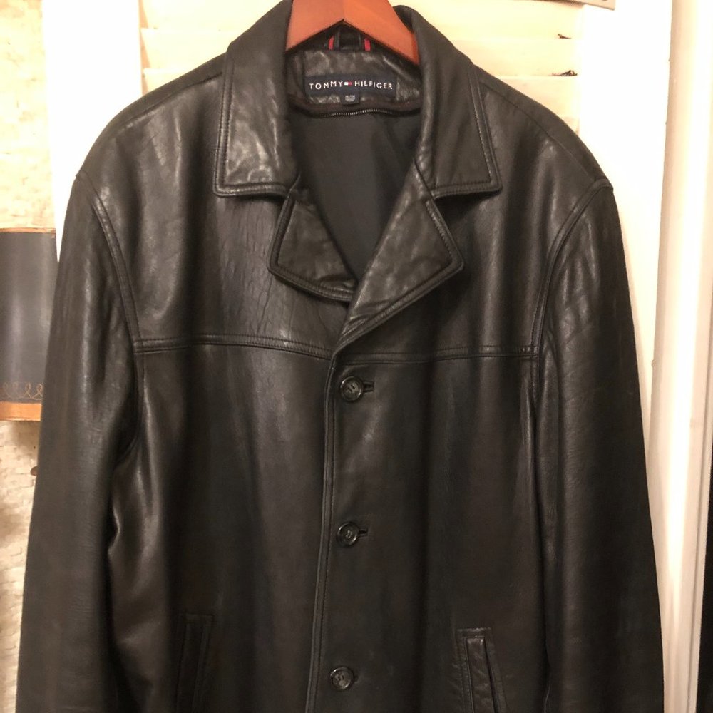 Hilfiger Genuine Leather Jacket, XL/XG, Men